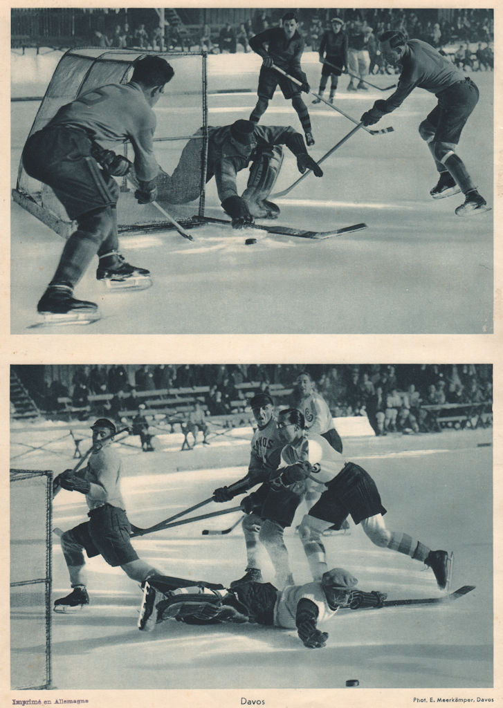 ICE HOCKEY. Ice hockey, Davos - Eishockey Davos - Hockey sur glace (3) 1935